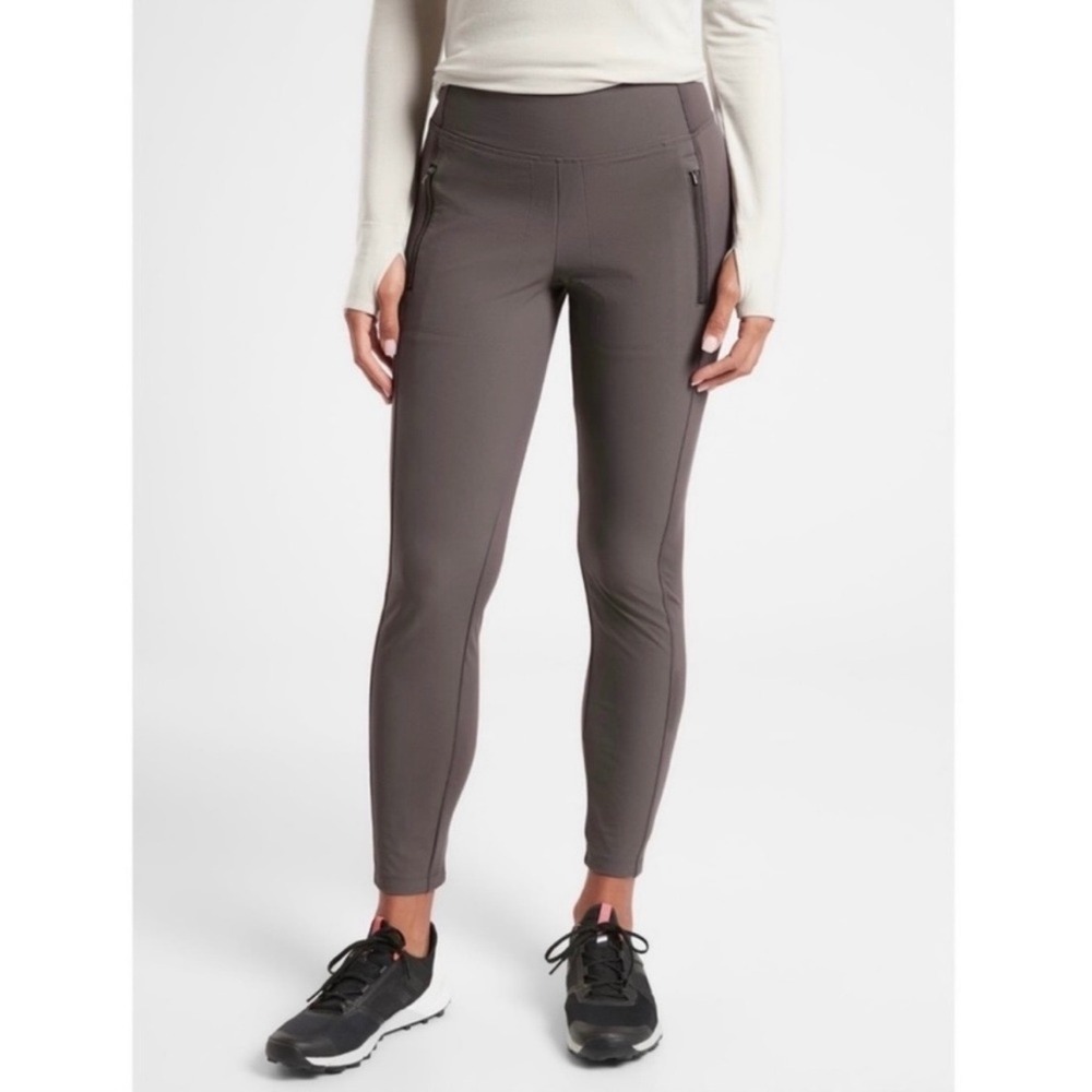 Athleta Shale Gray Headlands Hybrid‎ Tight Leggings Size 6